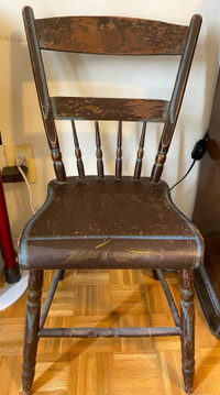 Antique 1890 Wood Painted Chair