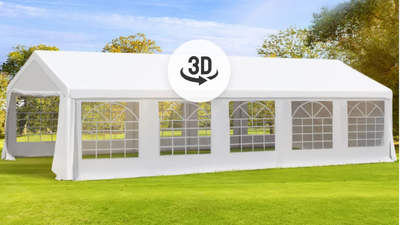 33'x20' Heavy Duty Steel Carport Garage Wedding Party Tent, View more