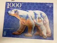 FX Schmid Polar Bear Parenting 1000 Pieces Shaped Puzzle