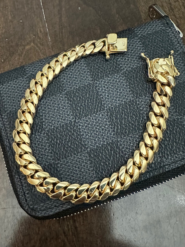 8.5” 10k SOLID Gold Miami Cuban Bracelet 56.25_gms in Jewellery & Watches in Oakville / Halton Region