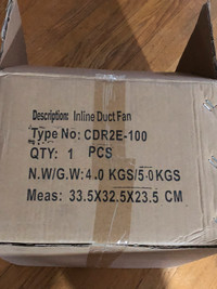 4Inch 2400rpm Inline Duct Ventilation Fan Vent Blower
