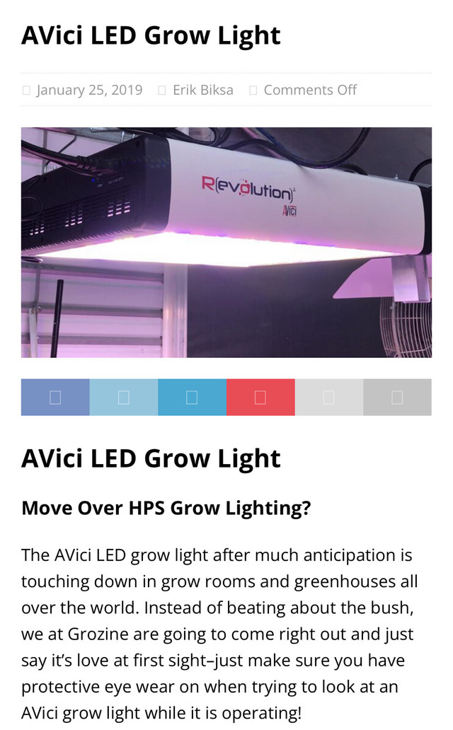 Avica LED grow lights in Indoor Lighting & Fans in Oakville / Halton Region