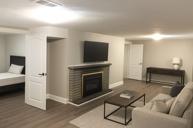 Renovated Large 1 Bedroom Basement Apartment, Separate Entrance