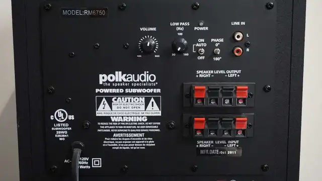 Polk Audio Powered Subwoofer (RM6750) in Speakers in Calgary - Image 7