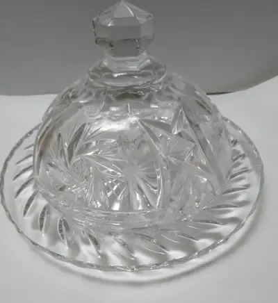 Pinwheel Crystal 2 pc Butter Dish, View more