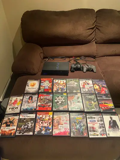 Playstation 2 PS2 Fat Game Console Bundle&  20 Games (Working), View more