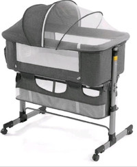 Ihoming 3 in 1 Baby Bassinet - Deep Grey - 37" x 2