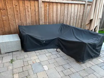 Patio cover - L shape couch 85 x 85”, View more