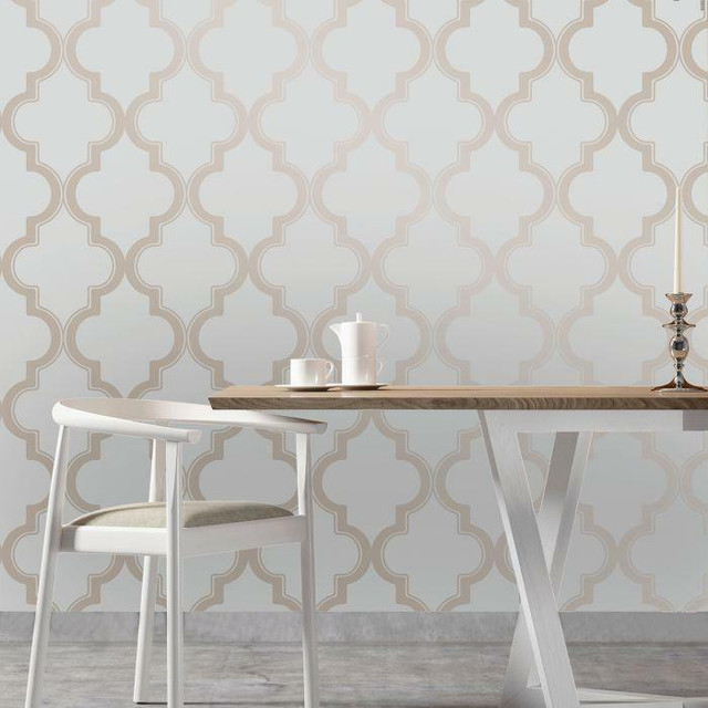 TEMPAPER MARRAKESH SELF-ADHESIVE REMOVABLE WALLPAPER BRONZE/GRAY in Home Décor & Accents in Kitchener / Waterloo