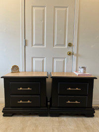 Refinished Solid Wood Nightstands 