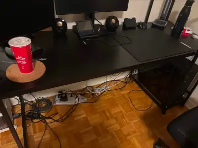 Computer Desk with Side Shelves, View more