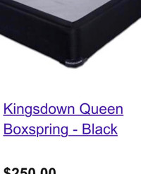 Kingsdown Queen Boxspring - Black  NEW