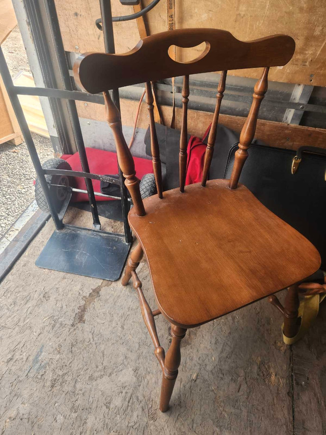 Haywood Wakefield Cinnamon Chairs in Arts & Collectibles in Calgary - Image 2