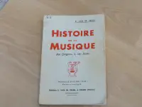 HISTOIRE DE LA MUSIQUE. ORIGINE Â NOS JOURS VAN DE VELDE
