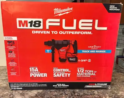BNIB Milwaukee Fuel One-Key 1 3/4” SDS-Max Rotary, View more