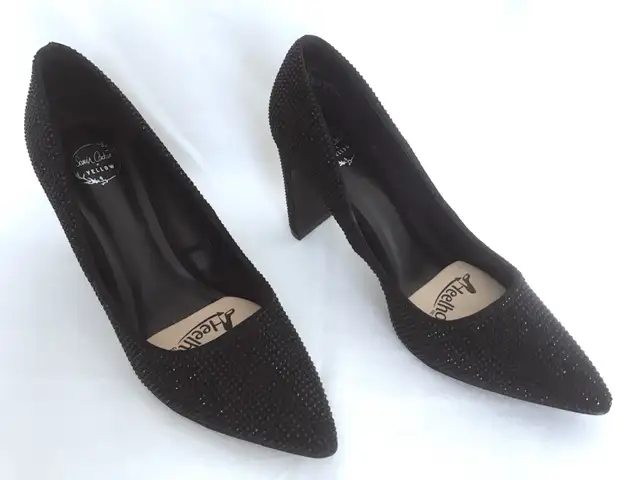 Black High Heels Sparking Shoes Women Pointed-toes Pump in Women's - Shoes in City of Toronto - Image 8