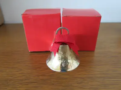 silverplated CHRISTMAS BELL engraved CALGARY 1997, View more