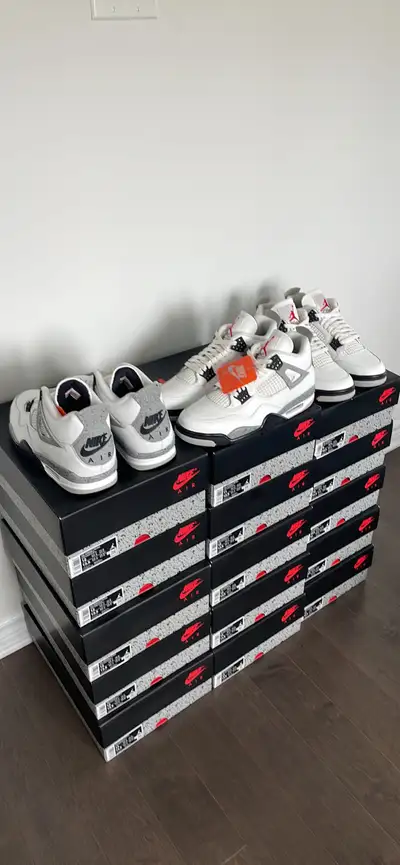 Air Jordan 4 Retro “White cement “ men’s & gs sizes available , View more
