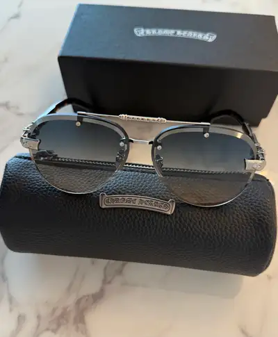 Men’s sunglasses with case and box, View more