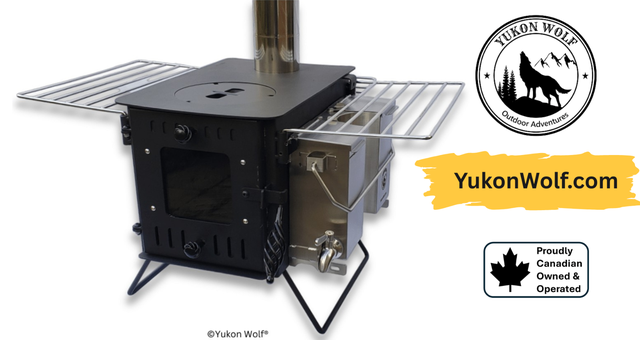 Portable Camping Wood Stove With 3.5L Hot Water Tank (Charlo,PE) in BBQs & Outdoor Cooking in Charlottetown - Image 2