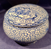Vintage:  Antique William Adams English Pottery Trinket Jar
