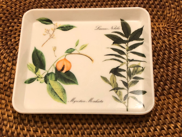 MCM Two Small Melamine Italian Trinket Trays, 1 With Rose Motif, in Arts & Collectibles in City of Toronto