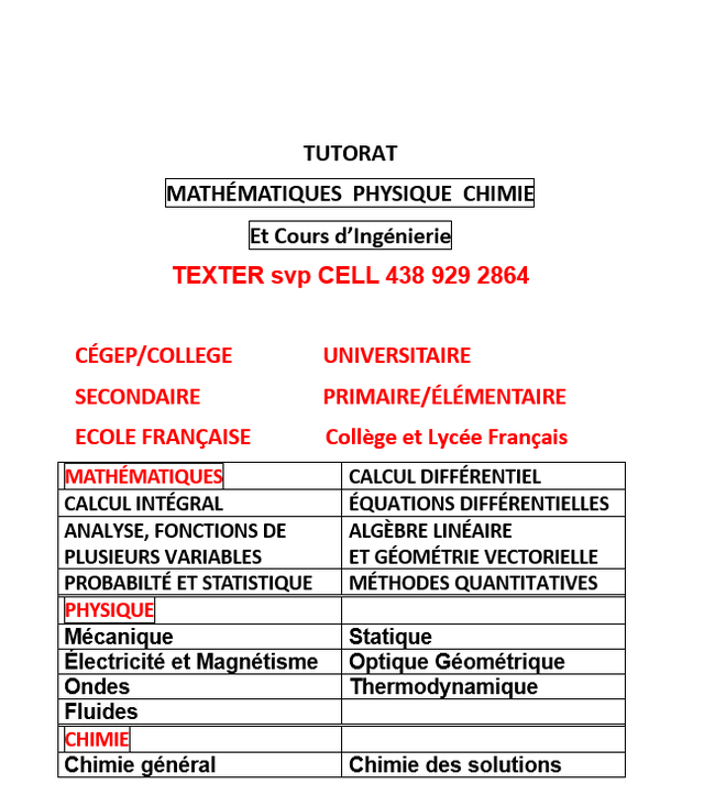 Tutoring Online Math Physics Chemistry TEXT please 438 929 2864538893029495941124