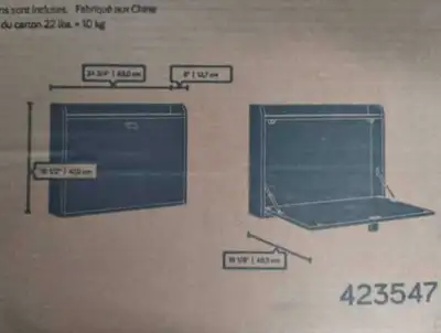 Space saving, folding wall desk - Never used
