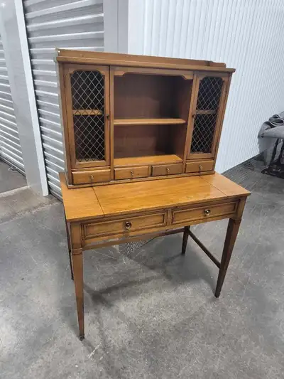 Vintage Drexel Pecan Writing or Secretary Desk , View more