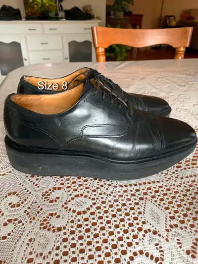 Mens leather shoes with rocker soles size 8 & 8.5, View more