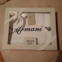 ARMANI Baby Blanket NEW with Tag in Box Couverture Bébé NEUF