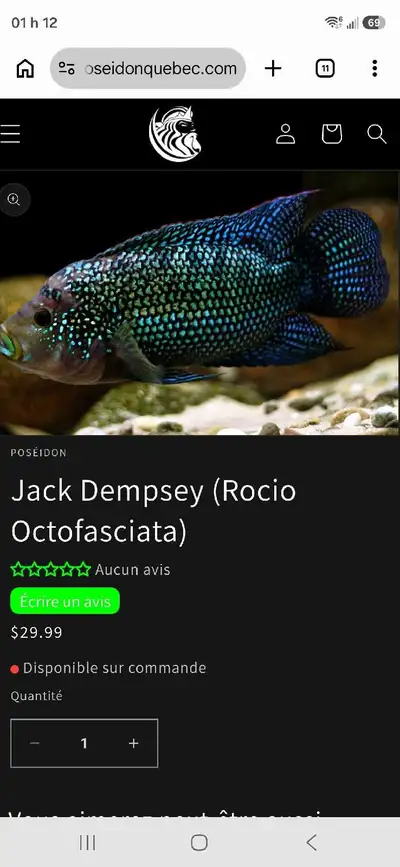 2 poissons jack dempsey, View more