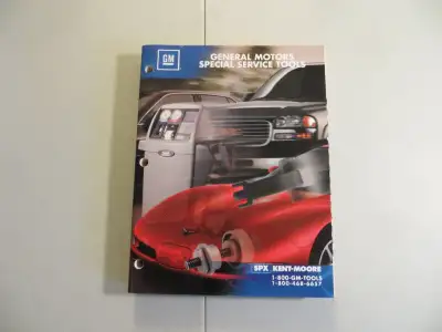 KENT MOORE TOOL CATALOG FOR 2001. COVERS ALL SPECIAL TOOLS REQUIRED FOR ALL GM VEHICLES WITH ILLUSTR...