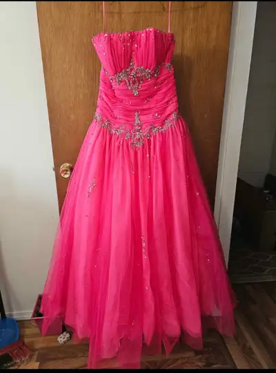 Beautiful pink prom dress, View more