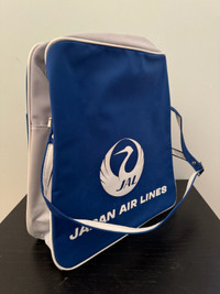 Vintage 1970's JAL Japan Air Lines Travel Bag - Collectible
