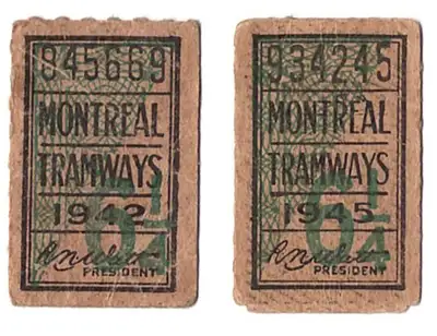 Autobus Tramway de Montreal 1942 et 1945 signé Robert Noble Watt, View more