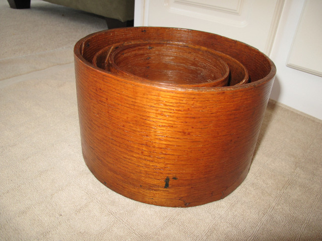 ANTIQUE WOODEN BENTWOOD GRAIN MEASURES - DRY MEASURES in Arts & Collectibles in Guelph - Image 4