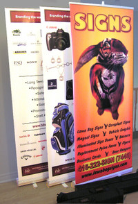 Roll Up Banner Stand 34x80 Slide-in-Top Banner Display !ON SALE!