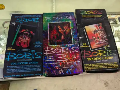 3 boxes Of Boris Fantasy Trading Cards 1000+, View more