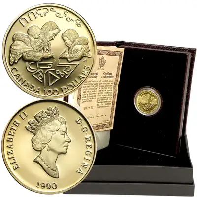 1990 1/4oz GOLD COIN United Nations Literacy Year, View more