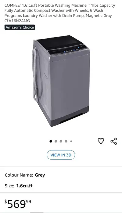 BRAND NEW Portable Washing Machine, still in shipping box, View more