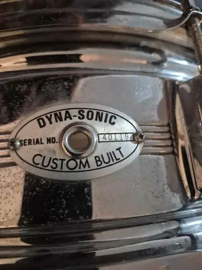 Rogers Dynasonic vintage snare drum chrome Dyna Sonic, View more