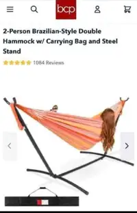 NEW 2 person Brazilian style double hammock with carrying case 