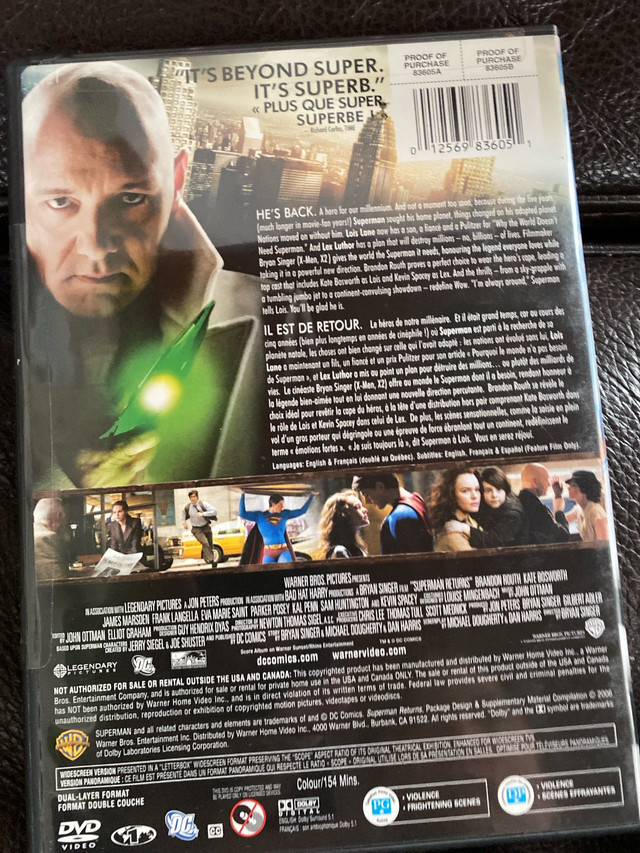 Superman Returns DVD  in CDs, DVDs & Blu-ray in La Ronge - Image 2