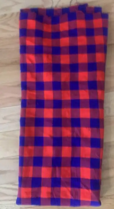 Blue & red checkered fabric , View more