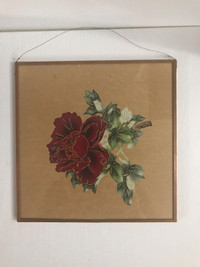 Vintage Original Paper Cutout Roses Art Pictures-Set $35 