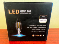 Dimmable LED Candelabra Flame Tip 500 Lumen LED Edison Bulbs
