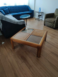 Wooden coffee table & Lamp table set for sale