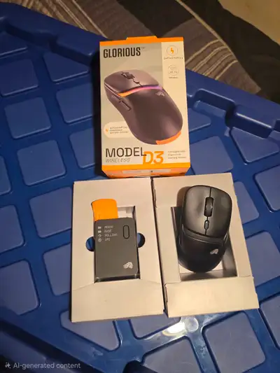Selling a Glorious Model D3 Wireless optical gaming mouse in absolute pristine, like-new condition....