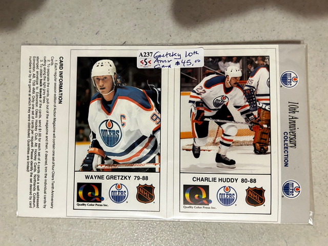 Wayne Gretzky 10th Anniversary HOCKEY CARD Oilers Showcase 305 in Arts & Collectibles in Edmonton